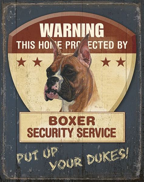 boxer mischievous dog breed metal sign|Boxer Dog Breed Signs .